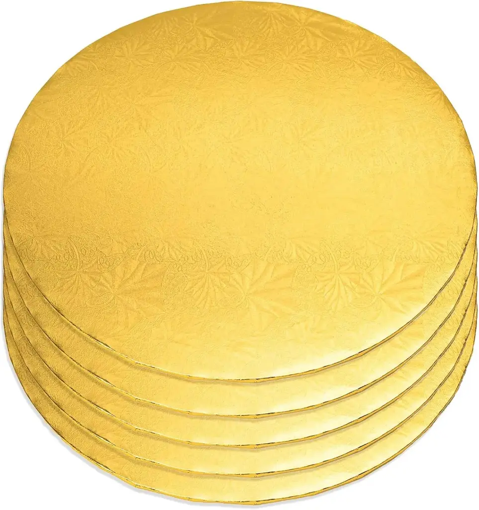 Cake Drum 8” 1/2” Gold Round