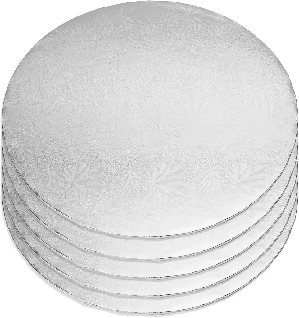 Cake Drum 8” 1/2” Silver Round