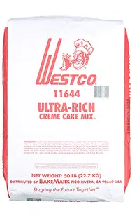 Westco Ultrarich Creme Cake Mix Pack 50 lbs