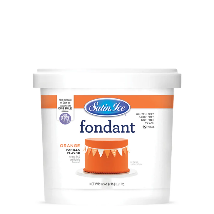 [SI2 Orange] Satin Ice Fondant 2lbs Orange
