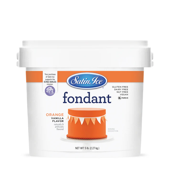 [SI5 Orange] Satin Ice Fondant 5lbs Orange