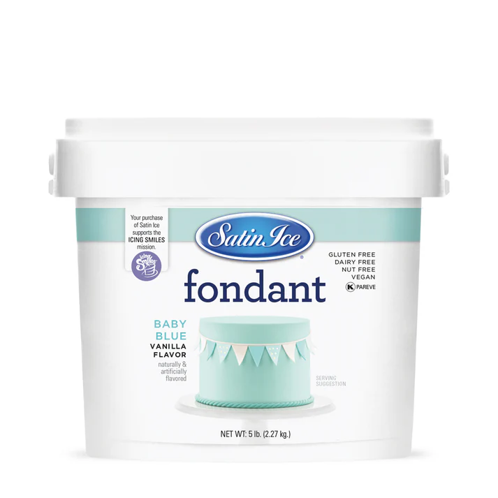 [SI5 Baby Blue] Satin Ice Fondant 5lbs Baby Blue