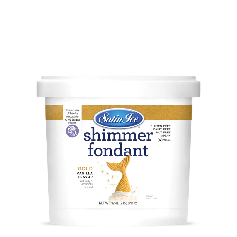 [SI2 Gold] Satin Ice Fondant 2lbs Gold Shimmer