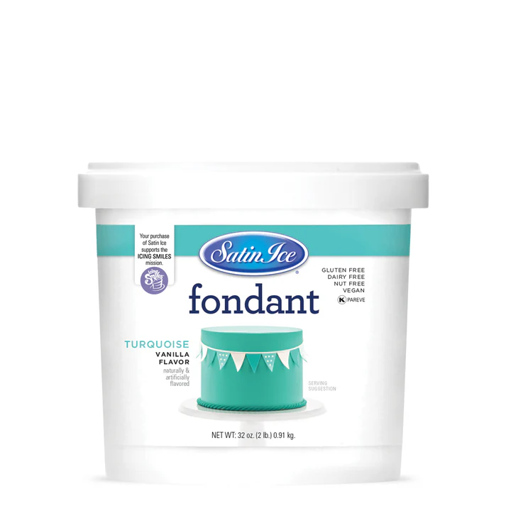 [SI2 Turquoise] Satin Ice Fondant 2lbs Turquoise