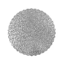 Silver Scalloped Board Round 16" Qty: 50u