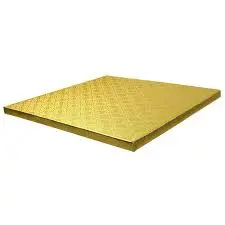 Cake Drum 8” 1/2” Gold Square