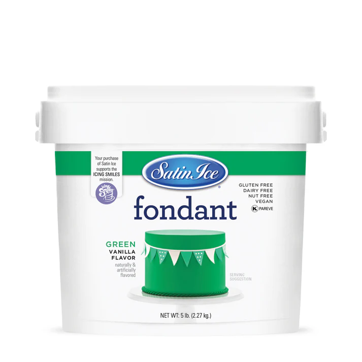 [SI5 Green] Satin Ice Fondant 5lbs Green