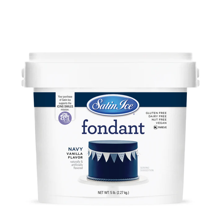 [SI5 Navy] Satin Ice Fondant 5lbs Navy