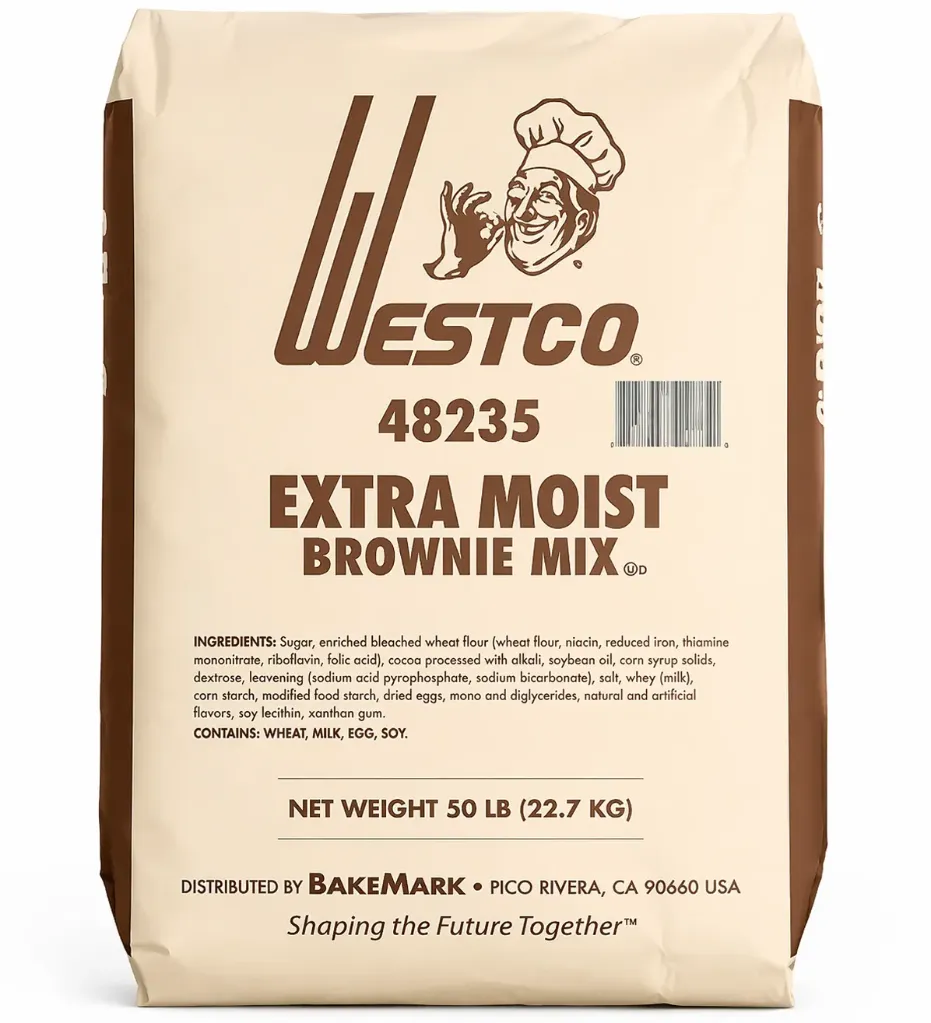 [48235 Brownie Mix 50lbs] Westco Extra Moist Brownie Mix Pack 50 lbs