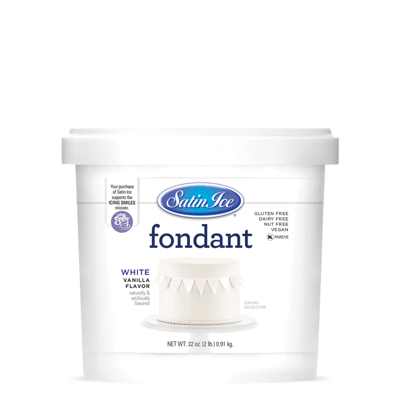 [SI2 White] Satin Ice Fondant 2lbs White