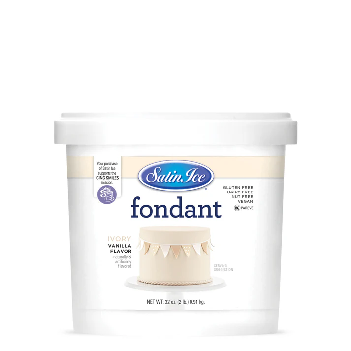 [SI2 Ivory] Satin Ice Fondant 2lbs Ivory