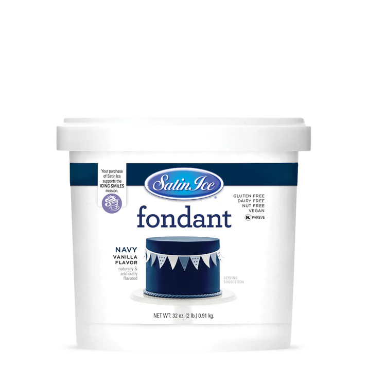 [SI2 Navy] Satin Ice Fondant 2lbs Navy