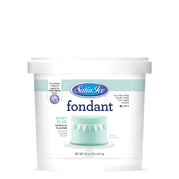 [SI2 Baby Blue] Satin Ice Fondant 2lbs Baby Blue
