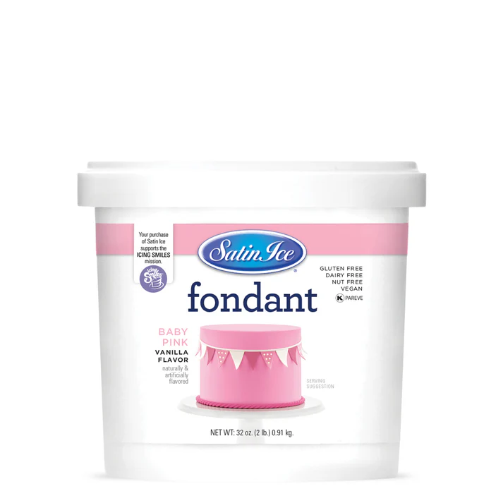 [SI2 Baby Pink] Satin Ice Fondant 2lbs Baby Pink