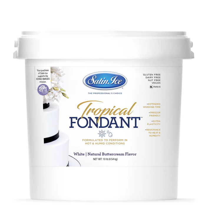 [SI10 Tropical] Satin Ice Fondant 10lbs Tropical White