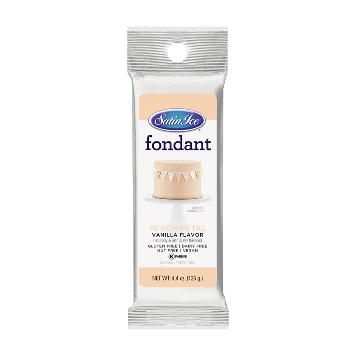 [SI4.4 Peach Petal] Satin Ice Fondant 4.4 oz Peach Petal