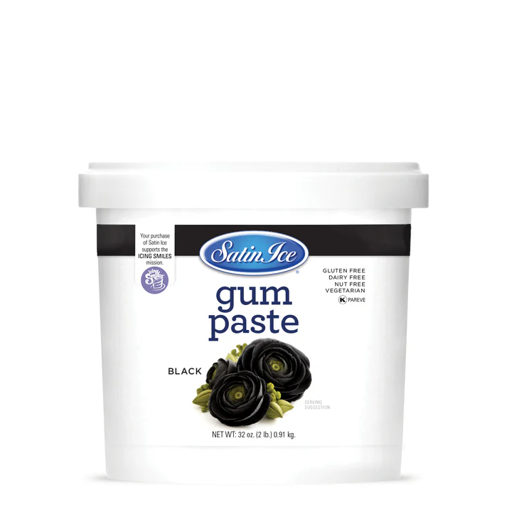 [SIGUM2 Black] Satin Ice Gum Paste 2lbs Black