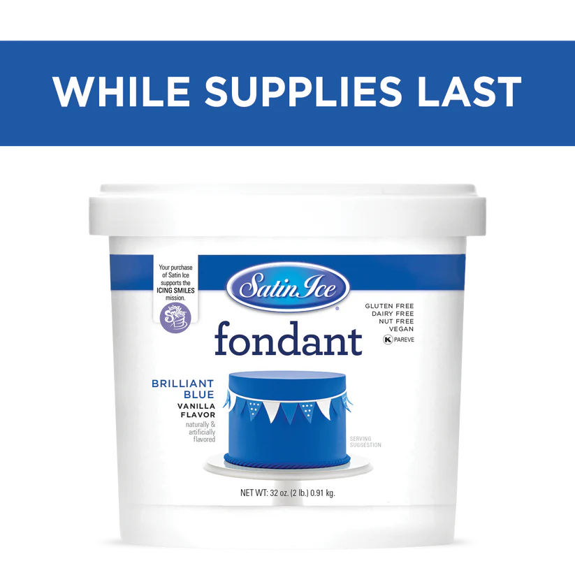 [SI2 Brillant Blue] Satin Ice Fondant 2lbs Brilliant Blue
