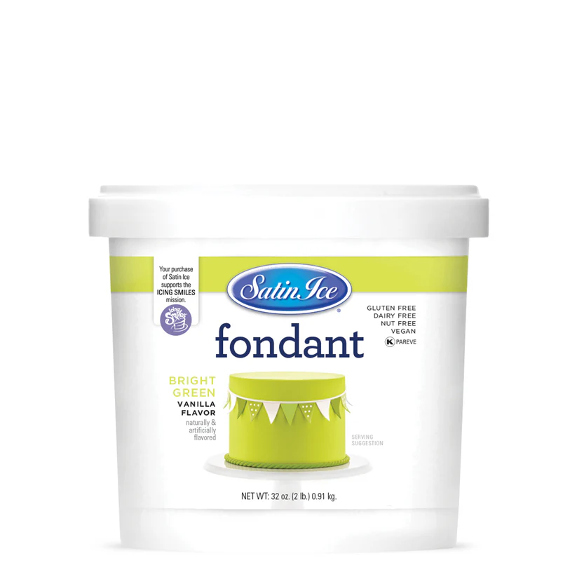[SI2 Bright Green] Satin Ice Fondant 2lbs Bright Green