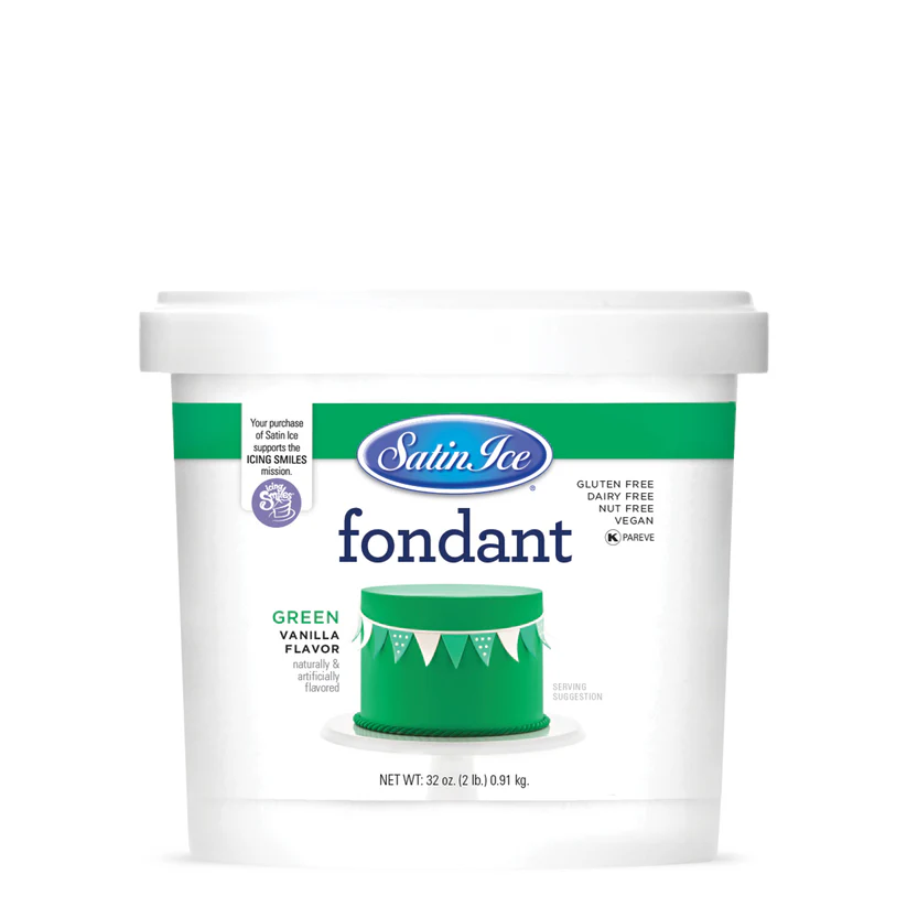 [SI2 Green] Satin Ice Fondant 2lbs Green
