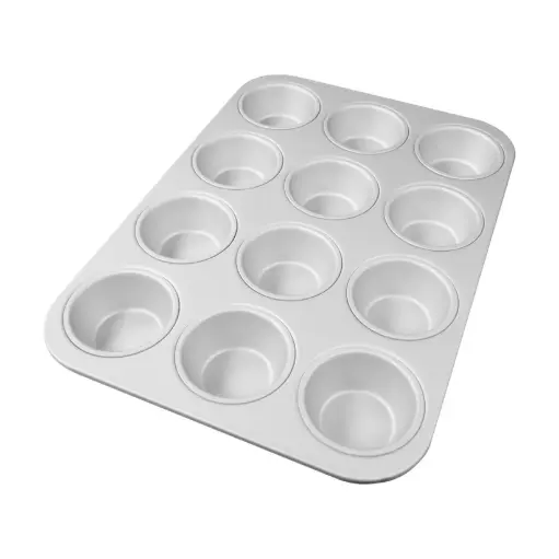 Fat Daddios Muffin Pan 12 Standard 2 7/8in OD 2in ID 1 1/4in Deep Box of 6