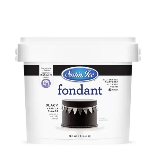 Satin Ice Fondant 5lbs Black