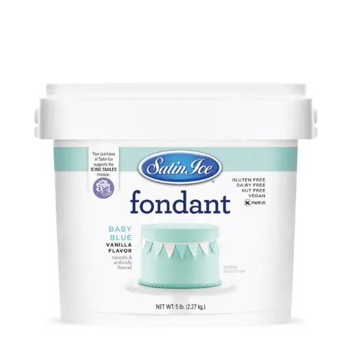 Satin Ice Fondant 5lbs Baby Blue