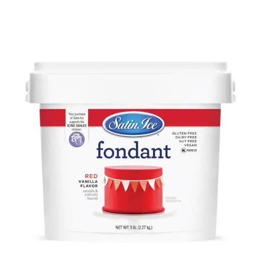 Satin Ice Fondant 5lbs Red