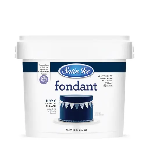 Satin Ice Fondant 5lbs Navy