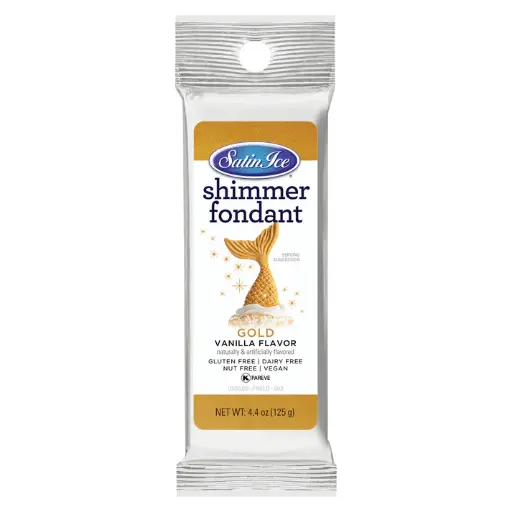 Satin Ice Fondant Gold Shimmer 4.4 oz