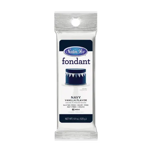 Satin Ice Fondant Navy 4.4 oz