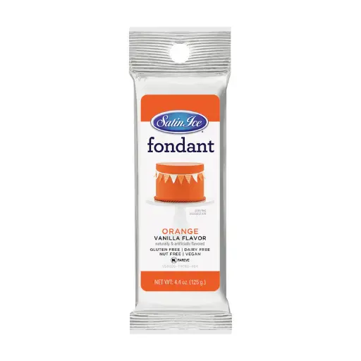 Satin Ice Fondant 4.4 oz Orange