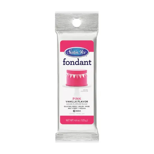 Satin Ice Fondant 4.4 oz Pink