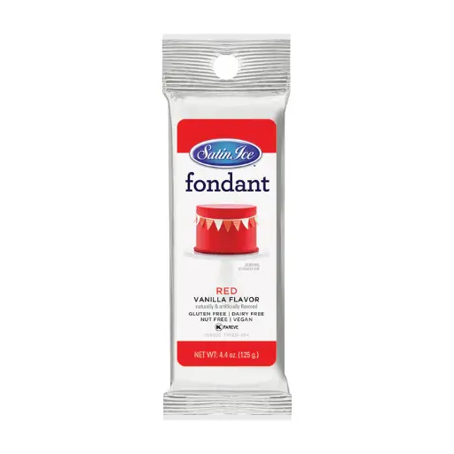 Satin Ice Fondant Red 4.4 oz
