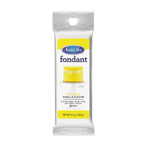 Satin Ice Fondant Yellow 4.4 oz