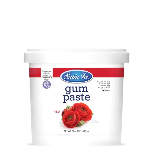 Satin Ice Gum Paste Red 2lbs
