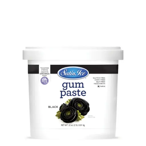 Satin Ice Gum Paste 2lbs Black