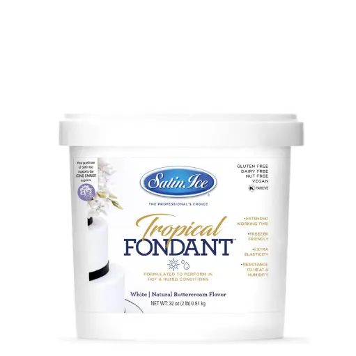 Satin Ice Fondant 2lbs Tropical White